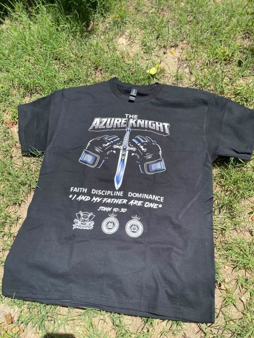 The Azure Knight: FDD Tee by TunaGraphix